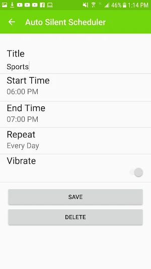 Auto Silent Scheduler Screenshot 0