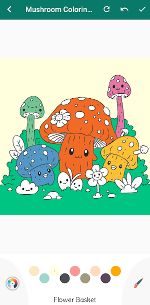 Cute Mushroom Coloring Book Screenshot 0