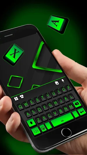Neon Black Business Keyboard Theme Screenshot 1