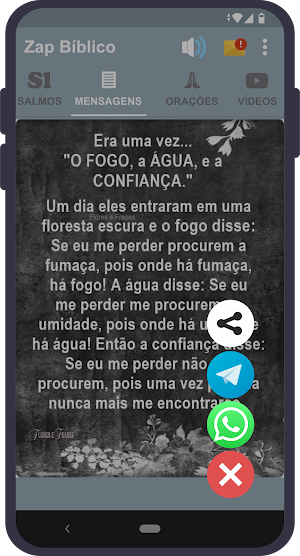 Zap Bíblico: mensagens da Bíblia Salmos Versículos Screenshot 3
