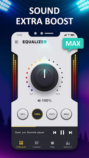 Bass & Vol Boost - EqualizerFM Screenshot 0