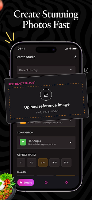 Dine Visuals: AI Food Studio Screenshot 1