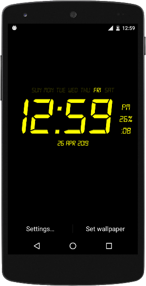 Digital Clock Live Wallpaper Screenshot 3
