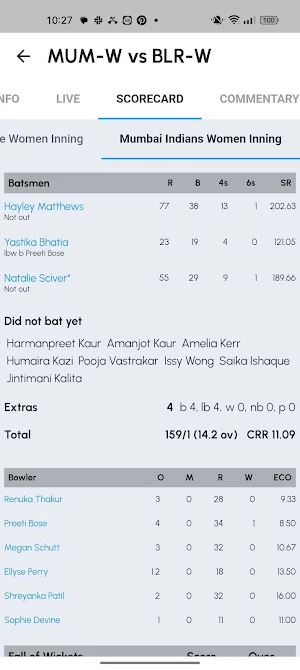 Cricket Hero : Live Score Screenshot 3