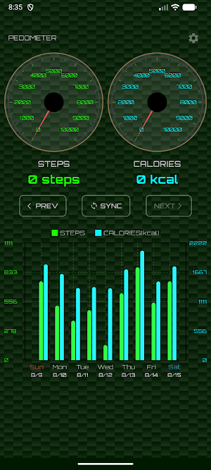 Pedometer HealthSteps Tracker Screenshot 2