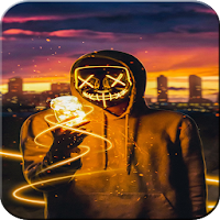 Neon Mask Wallpaper - LED Purge Mask Wallpaper 4k