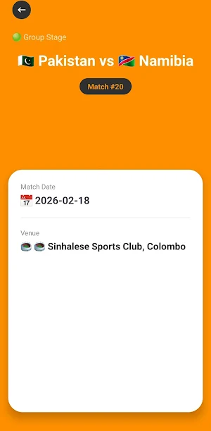 Live Cricket Match Schedule Screenshot 2