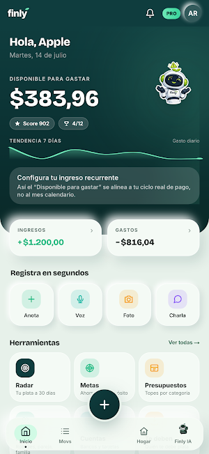 Finly: Gastos y Presupuesto Screenshot 0