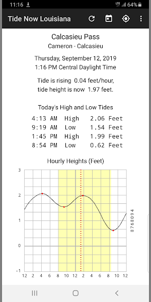 Tide Now Louisiana Screenshot 2