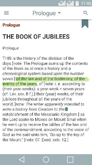 The Book of Jubilees Screenshot 0