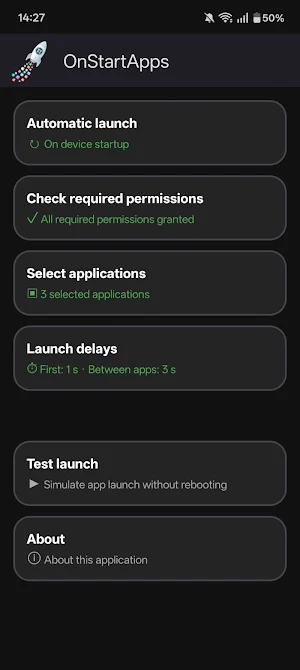 OnStartApps Screenshot 0