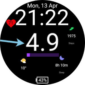 Digital watchface for Juggluco Screenshot 1