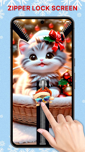 Zipper Lock Screen & Wallpaper Screenshot 1