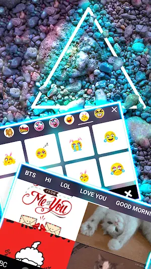 Neon Stone Pyramid Keyboard Ba Screenshot 3
