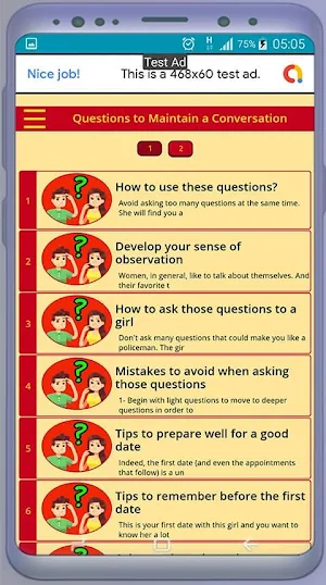 Starter Questions to Maintain a Conversation Screenshot 0