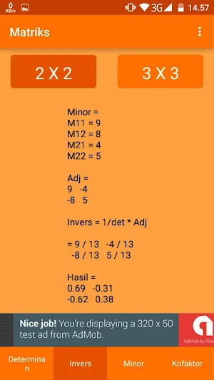 Matrix Calculator with Solution Screenshot 1