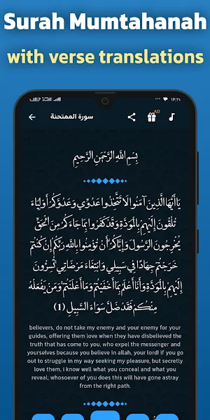 Surah Mumtahanah Audio Offline Screenshot 0