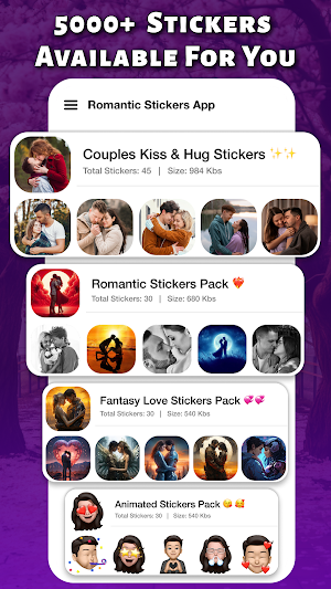 Romantic Stickers for WhatsApp Screenshot 3