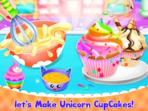 Unicorn Cupcake Baking Kitchen: Dessert Games Screenshot 0