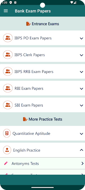 Bank Exam Papers Screenshot 1
