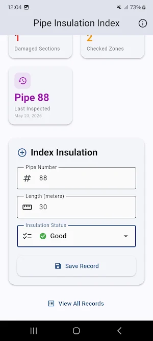 Pipe Insulation Index Screenshot 1