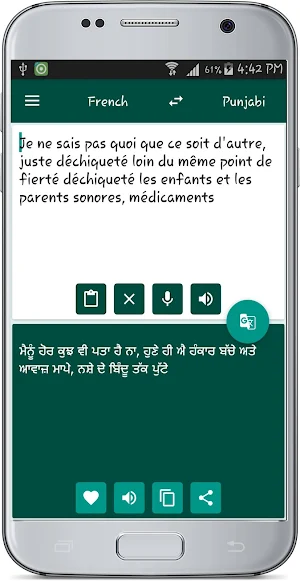 Punjabi French Translate Screenshot 2