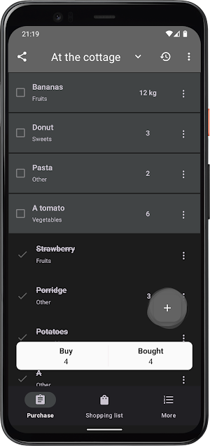 Grocery shopping list: Listic Screenshot 1