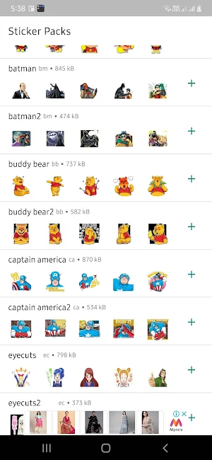 cartoon anime stickers Screenshot 3