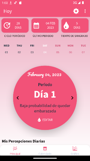 Calendario Menstrual 2023 Screenshot 1