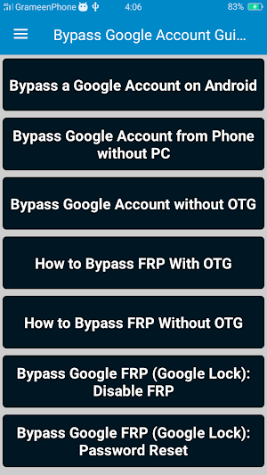 Bypass Google Account Guide Screenshot 0