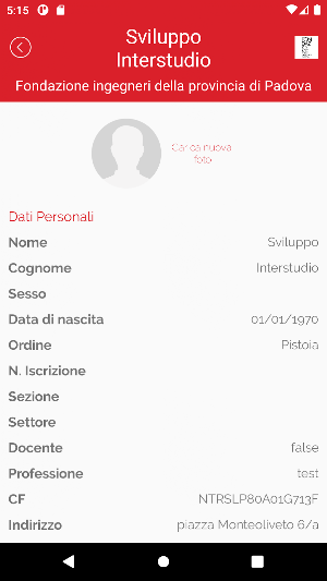 Fondazione Ingegneri Padova Screenshot 1