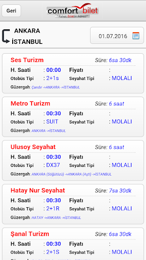 Comfort Bilet Screenshot 2