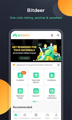 Bitdeer-Cloud Mining Services Screenshot 0