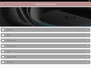 Logitech G533 wireless guide Screenshot 0