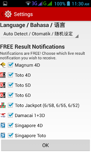 Live 4D Results ! (MY & SG) Screenshot 3