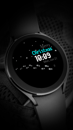 Neon Christmas Watch Face Screenshot 3