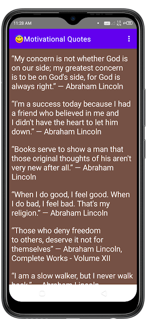 Quotes By Abraham Lincoln Screenshot 1