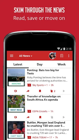 Cricket News and Scores Screenshot 2