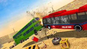 US Police Bus Demolition Derby Crash Stunts 2020 Screenshot 3