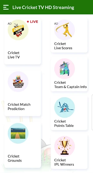 Live Cricket TV HD Streaming Screenshot 0