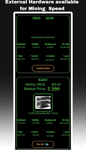 Bitcoin Miner Cloud App Screenshot 2