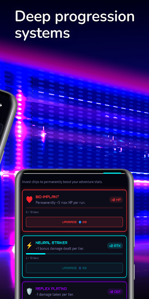 Neon 21: Blackjack Roguelike Screenshot 1