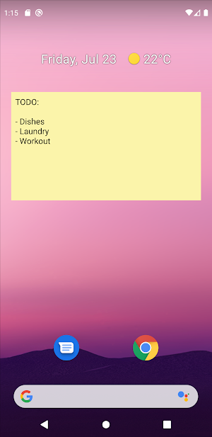 Sticky Notes Widget Screenshot 0