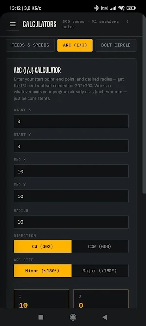 CNC Codes Screenshot 2