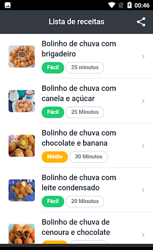 Bolinho de chuva sequinho Screenshot 2