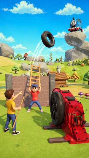 Tire Launcher Hit – Viral Jump Screenshot 0