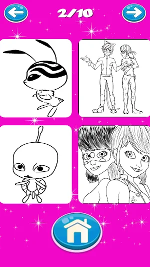 LadyBug Coloring Book Pages Screenshot 1