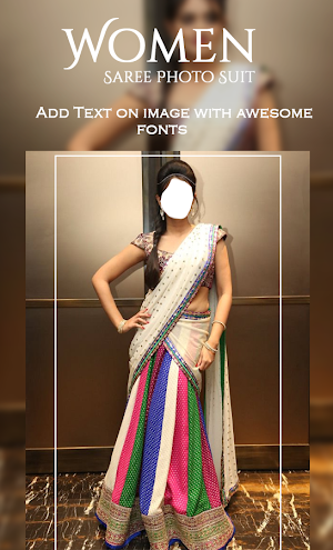Hot Women Saree Photo Suit Screenshot 1
