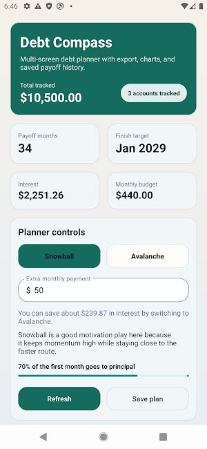 Debt Compass: Payoff Planner Screenshot 3