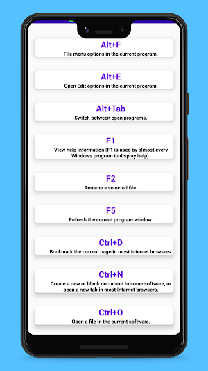 Computer shortcut key Screenshot 1